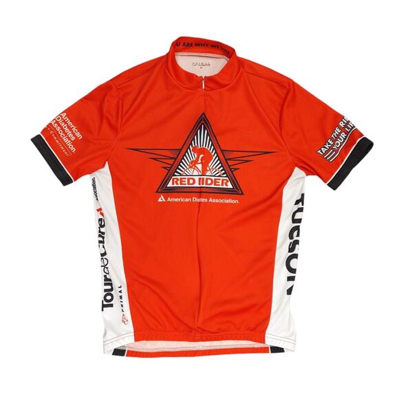 (FLAWS) Primal Red Rider American Diabetes Association Bicycle Jersey Medium M - Picture 1 of 16